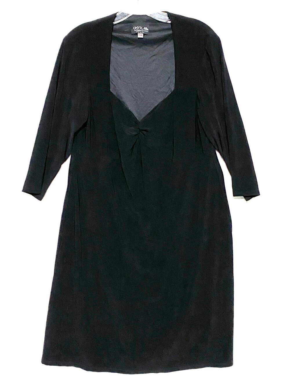 Onyx Nite Wendye Chaitin Dress Womens 14W Black Stretch Witchy Whimsigoth Goth